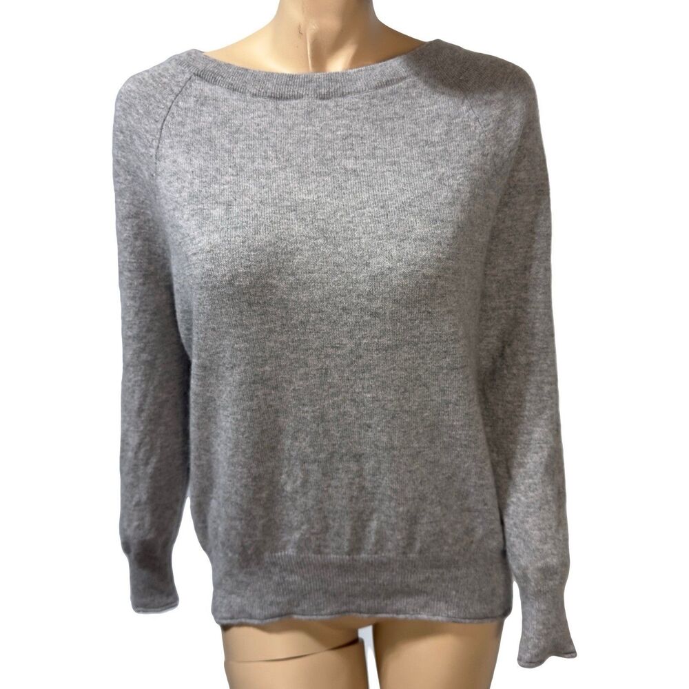 Naked Cashmere Women's Cashmere Sweater Gray Boatneck Size S Pullover